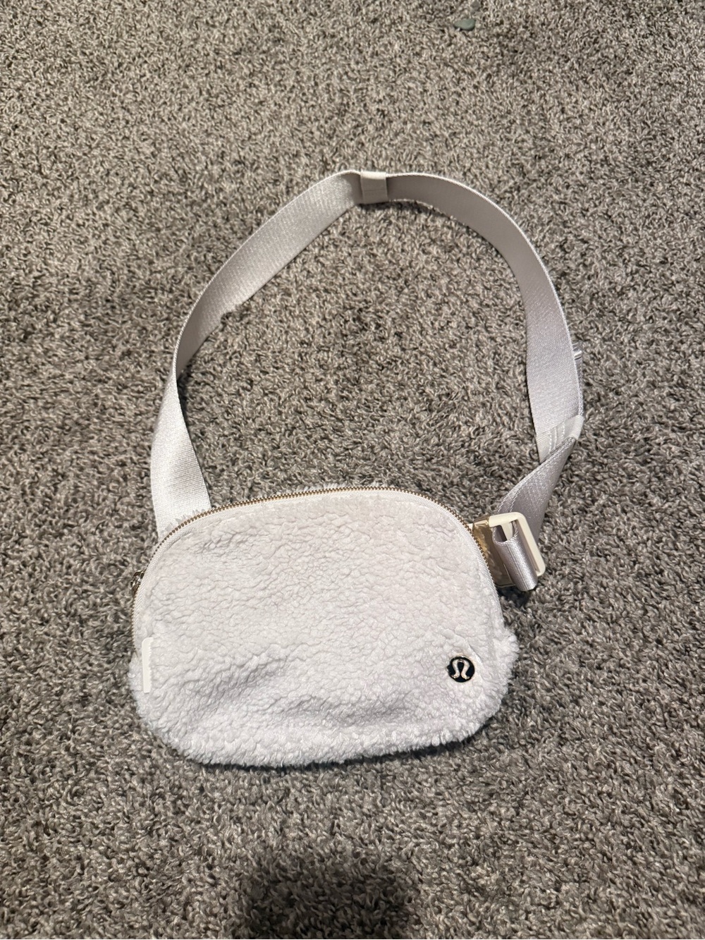 lululemon athletica Light Gray Fleece Crossbody Belt Bag
